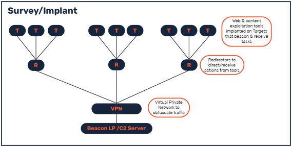 Survey/Implant Network Graphic