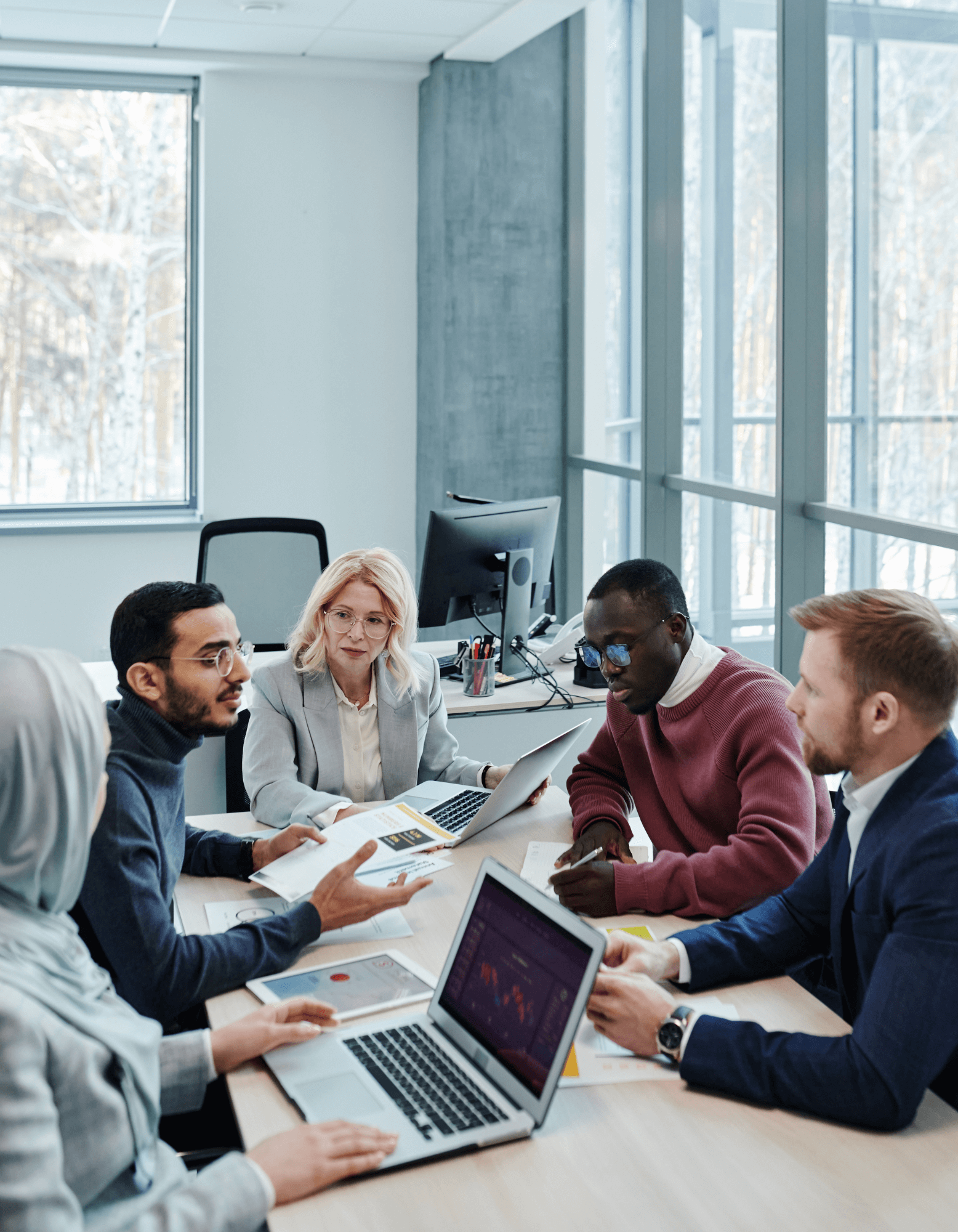 diverse group of people in a meeting