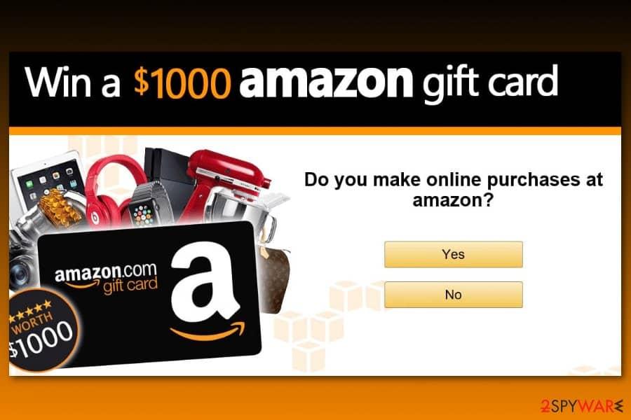 Pop-up Survey Offering Gift Card