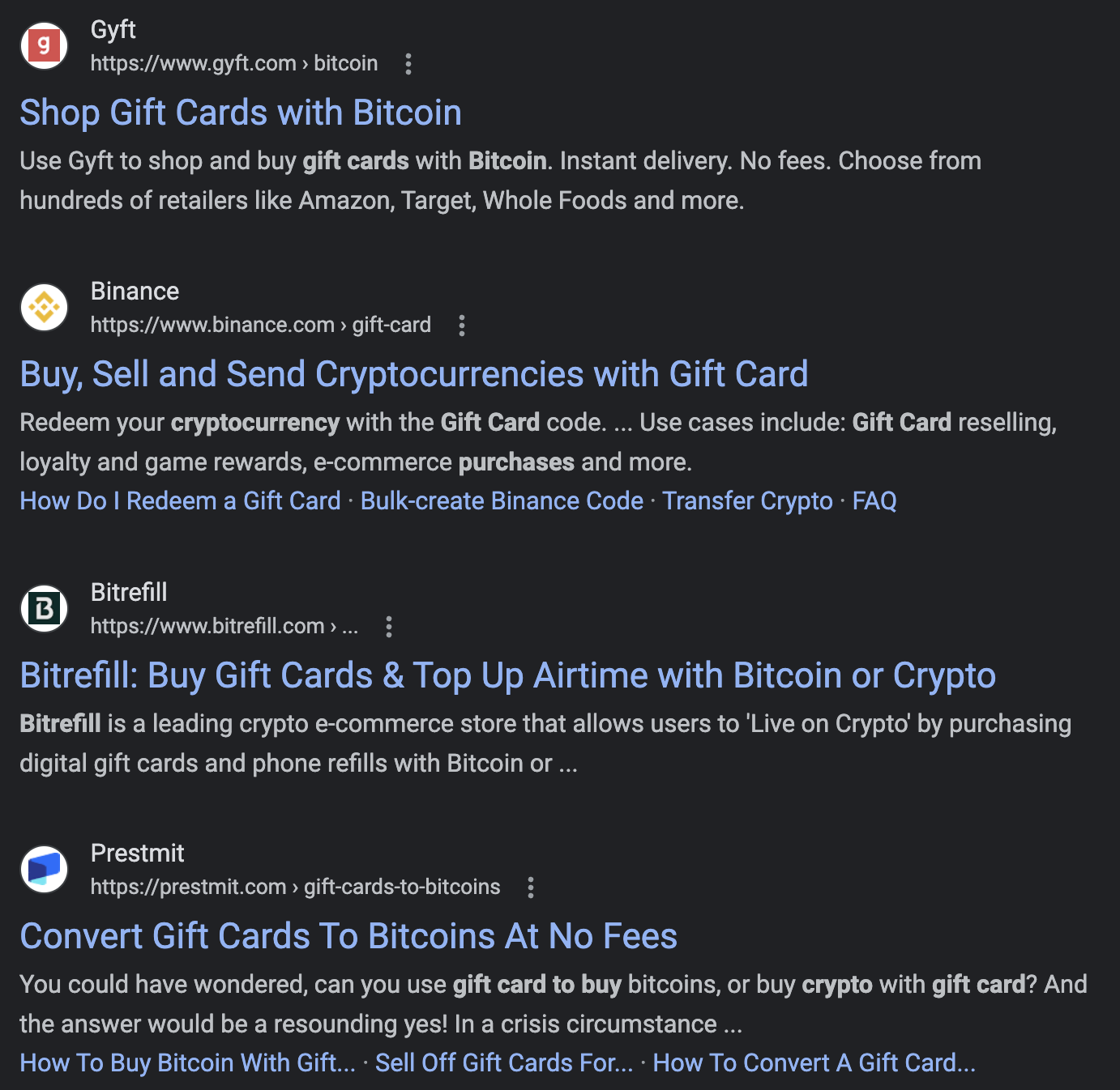 Shop Gift Cards with Bitcoin