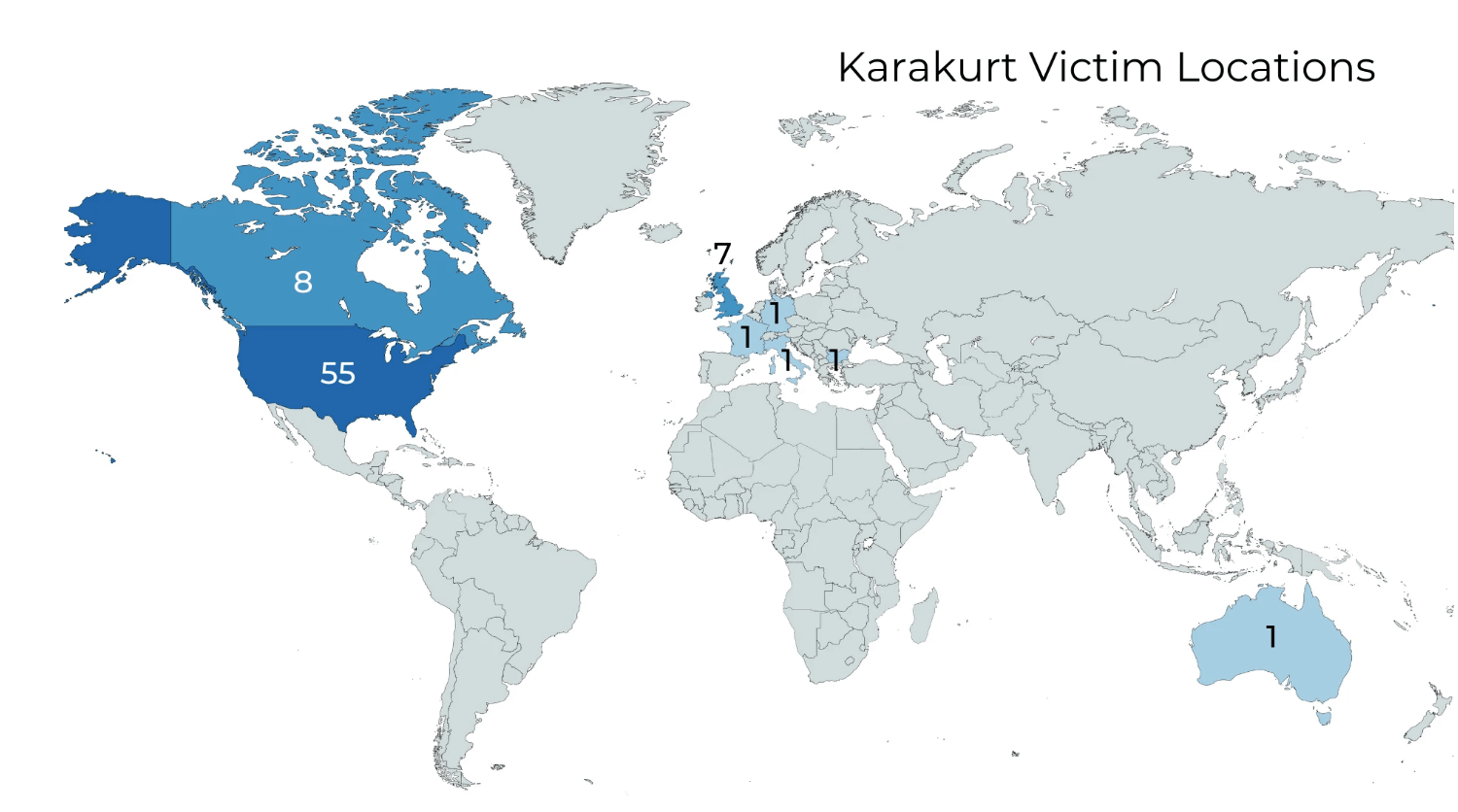 Karakurt Victim Locations